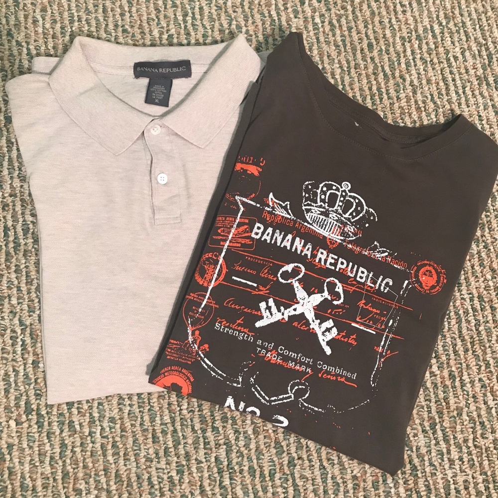 2 banana republic shirts, both XL.